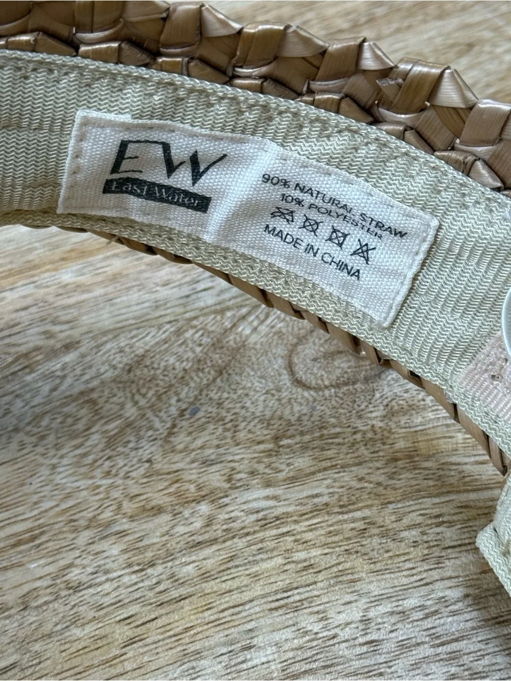East West Natural Straw Sun Visor Beach Golf Tennis Resort Hat